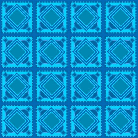 Seamless blue geometric patternのイラスト素材
