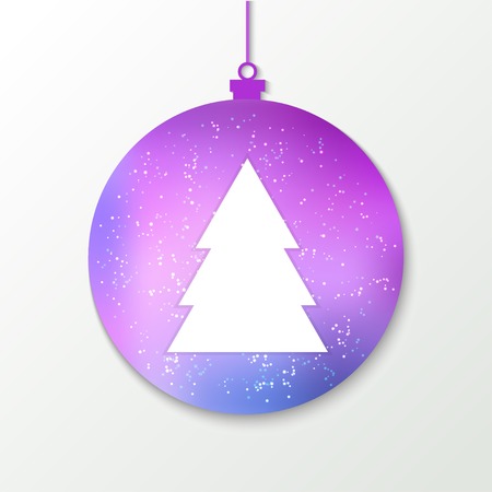 Christmas ball with christmas tree. のイラスト素材