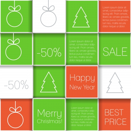 Background for your presentation with Christmas icons. Vector illustration.のイラスト素材