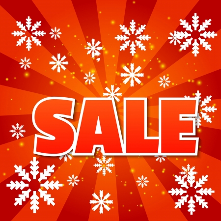 Red Christmas sale background.のイラスト素材