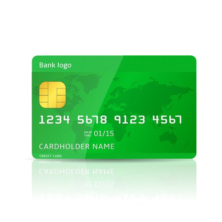 Vector illustrtion of realistic plastic card, credit, debitのイラスト素材