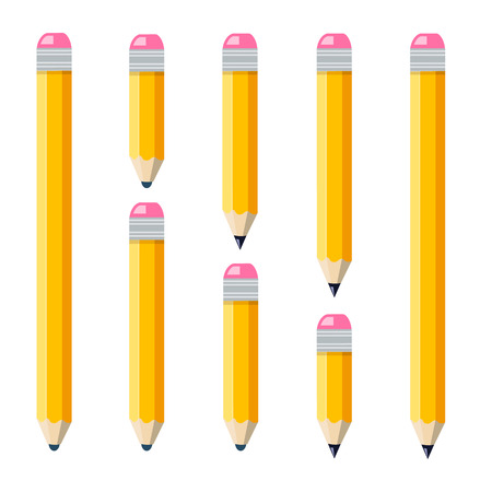Set of plain encilsのイラスト素材