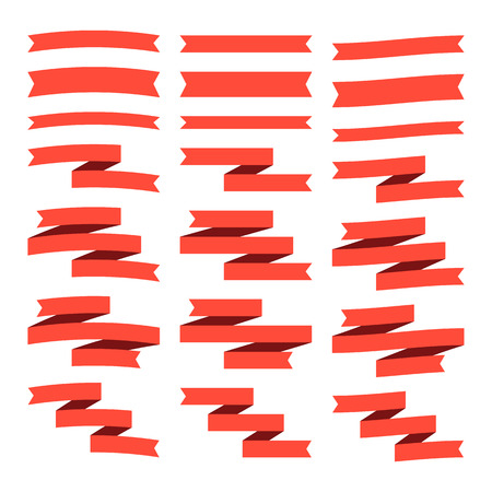 Set of flat ribbonsのイラスト素材