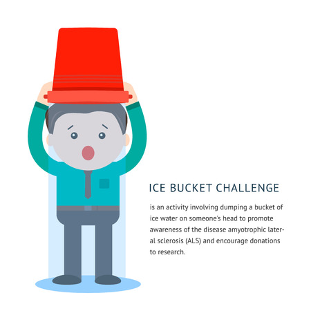 ice bucket challenge conceptのイラスト素材