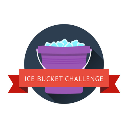 als ice bucket challenge conceptのイラスト素材