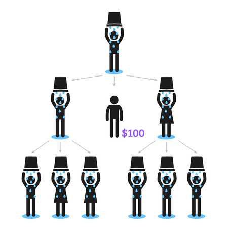 ice bucket challenge conceptのイラスト素材