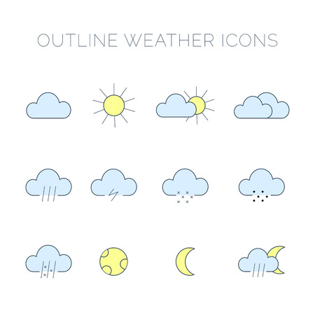 Weather iconsのイラスト素材