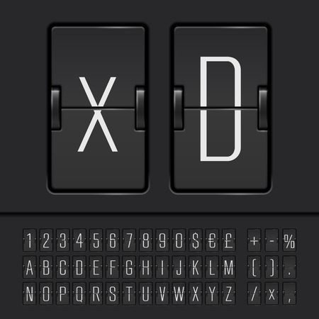 Vector scoreboard alphabetのイラスト素材