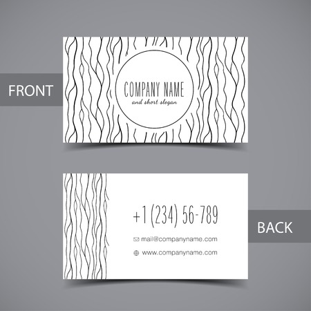 Business card front and back with abstract geometric background for sites and print. Eps10 vector illustrationのイラスト素材
