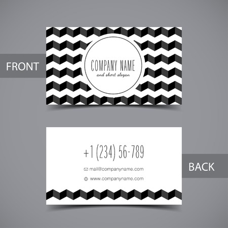 Business card front and back with abstract geometric background. Eps10 vector illustrationのイラスト素材