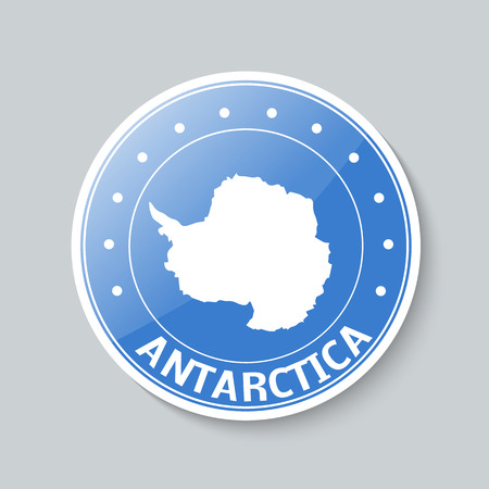 Antarctica map button concept のイラスト素材