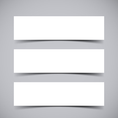 Banners with shadowsのイラスト素材