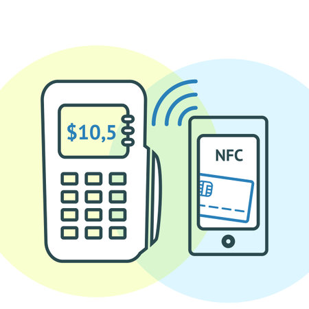 NFC technology conceptのイラスト素材