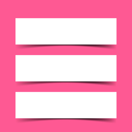 Banners with shadowsのイラスト素材