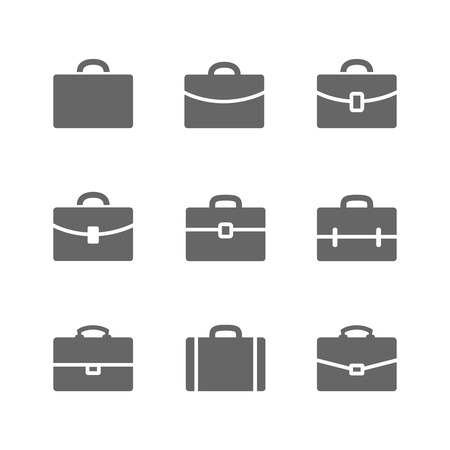 Set of Briefcase iconsのイラスト素材