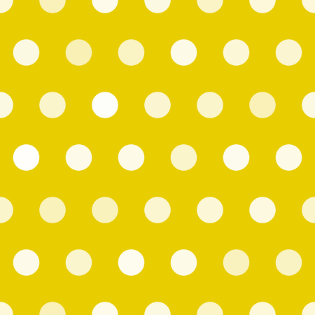 Dotted texture, gold and white circles vector seamless pattern. Polkadot seamless pattern. Print for carpet, textileのイラスト素材