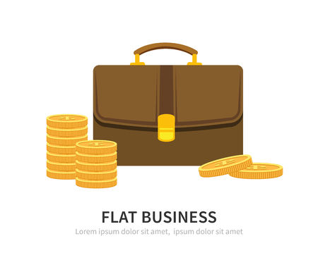 Vector illustration of business flat design concept.のイラスト素材