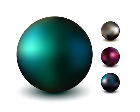 Metallic sphere, realistic vector illustrationのイラスト素材