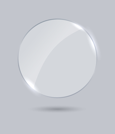 Glass banner realistic vector illustration.のイラスト素材
