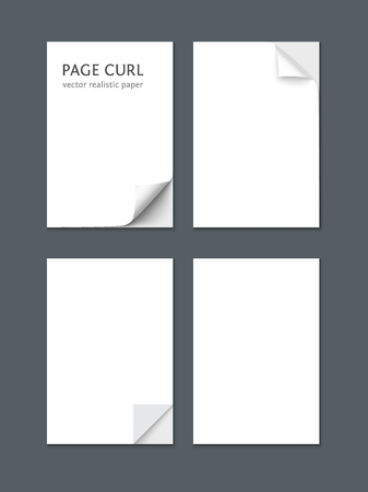 White sheet of paper isolated on dark gray backgroundのイラスト素材