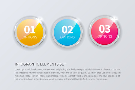Glass banner, realistic vector illustrationの写真素材