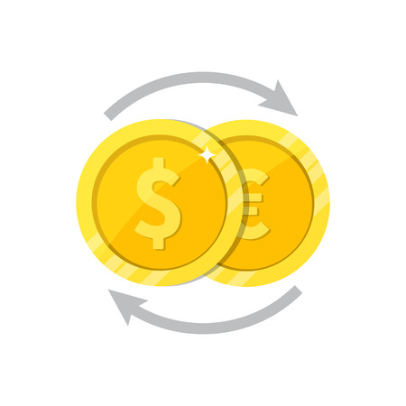 Currency exchange symbol, flat vector illustrationの写真素材