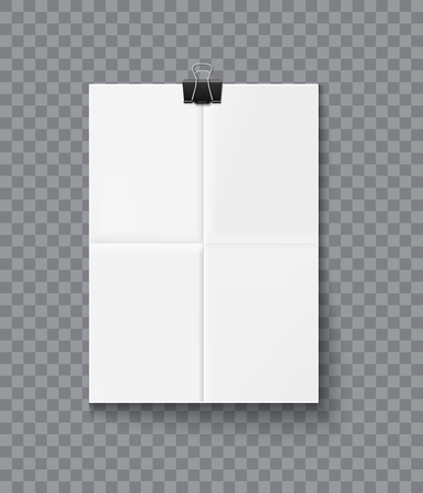 Paper sheet vector realistic illustrationのイラスト素材