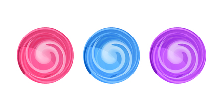 Candy round swirl vector illustration, lollypop iconのイラスト素材