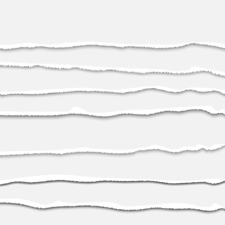 Torn paper strip collection realistic vector illustrationのイラスト素材