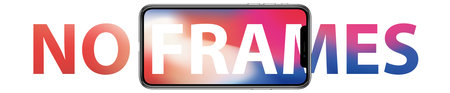 Smartphone template and no frames. Vector illustration for printing, advertising, web interface,...