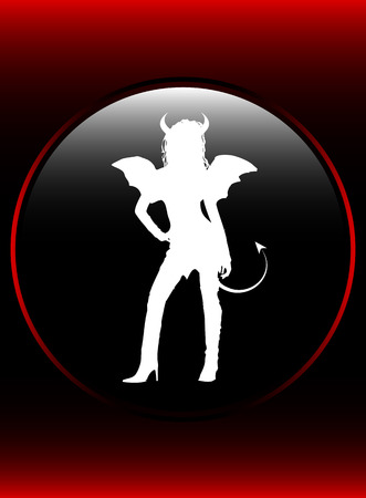 Sexy female representing the devil himselfのイラスト素材