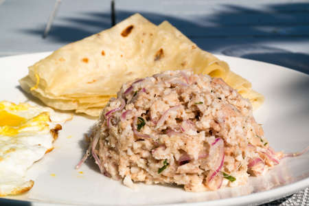 Mashuni, traditional Maldivian breakfastの写真素材