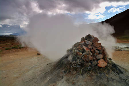 Volcanic activity in Namafjall / Hverirの写真素材