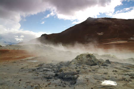 Volcanic activity in Namafjall / Hverirの写真素材