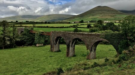 Old stone bridge built in the west of Irelandの写真素材
