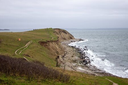 Mommark Strand coast beach in the Winter - Denmark.の写真素材