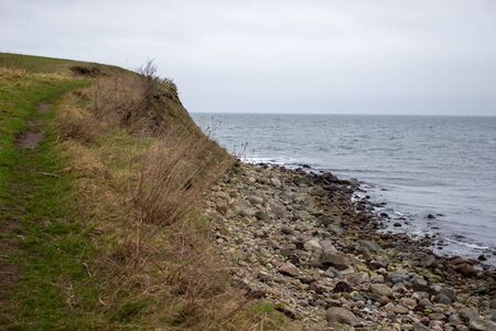 Mommark Strand coast beach in the Winter - Denmark.の写真素材