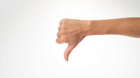 womens thumb down gesture dislike
