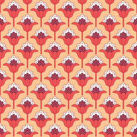 Abstract seamless floral pattern. Vector illustration.のイラスト素材