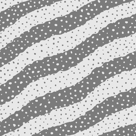 Abstract modern seamless pattern with diagonal wavy dotted stripes. Irregular wiggly geometric background. vector illustration for your designのイラスト素材