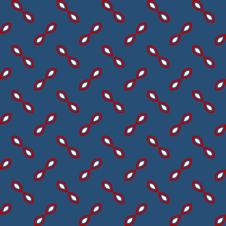 Minimalistic masculine motif seamless vector pattern. Abstract infinity sign geometric ornament.Elegant leaf style fabric design for man ties, shirts, ladies dress, interior priのイラスト素材