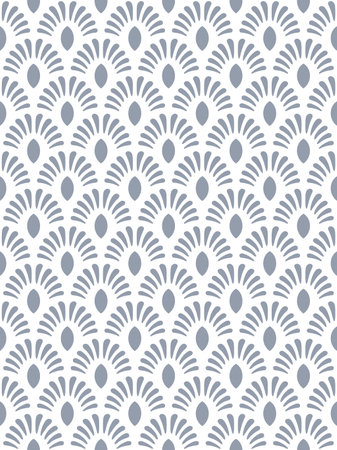 Seamless vector ornament. Modern geometric pattern with repeating elements. Fan style texture in gray and white.のイラスト素材