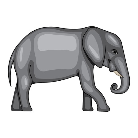 vector illustration of a large Indian elephantのイラスト素材