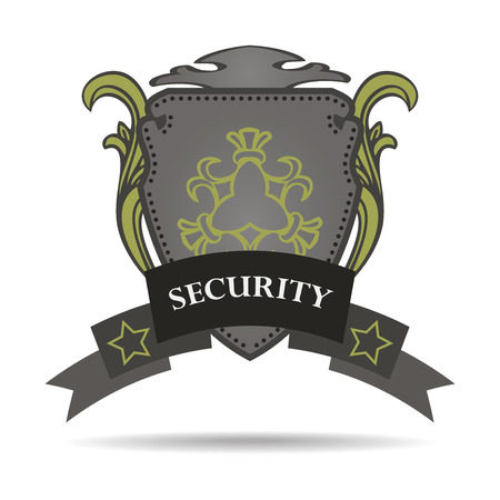 Logo in the form of a shield. Protectionのイラスト素材