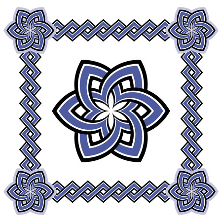 Celtic patterns set. Abstract geometric patterns wickerのイラスト素材