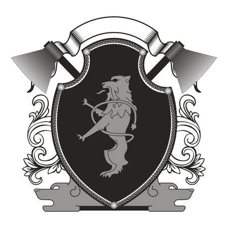 Logo in the form of a shield. Protectionのイラスト素材
