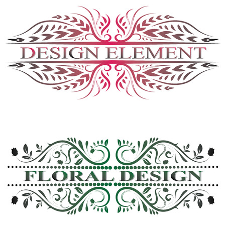 Beautiful floral illustration with swirls decorative ornament.のイラスト素材