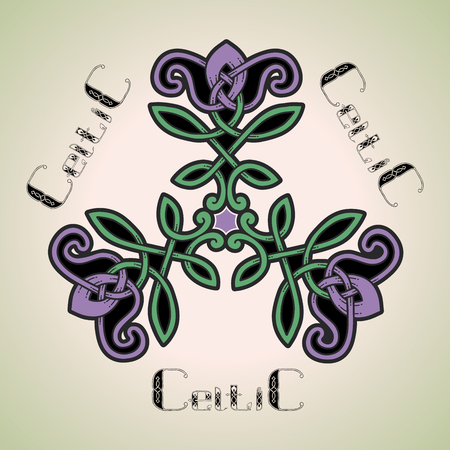 Flower pattern in the Celtic style.のイラスト素材