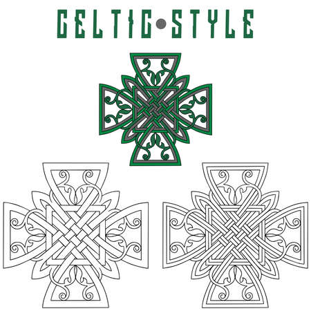 Set of frames in Celtic style. Celtic style banner.のイラスト素材