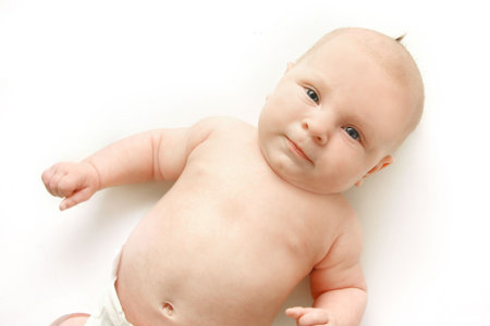 baby over white